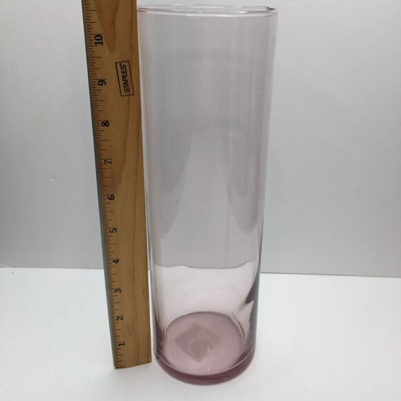 Vintage Set of 3 Libbey Amethyst Glass Bud Vases Home Bathroom Decor 10.5" 7.5" - Picture 9 of 16